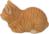 Hi-Line Gift Ltd Tabby Sleeping Cat Statue, Orange