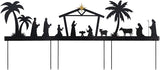 hogardeck Nativity Scene Outdoor, 48" 3 Pcs Metal Nativity Scene Decorative Garden Stakes for Outdoor Christmas Decorations, Holy Family Manger Scene Nativity Sets Yard Signs for Garden Lawn Patio