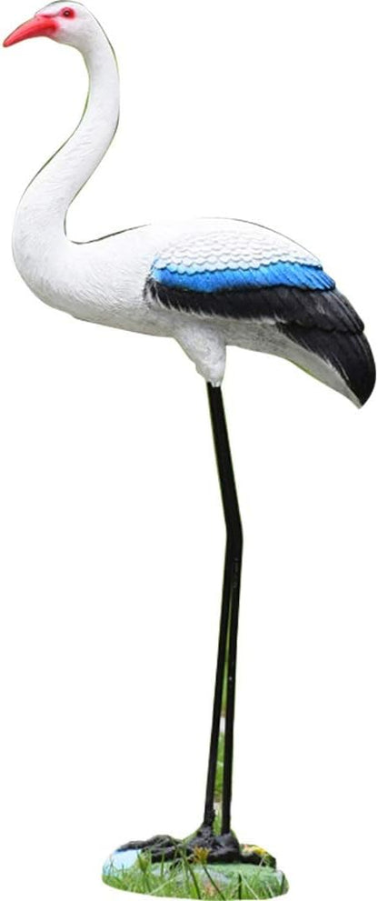 Garden Statue Animal Sculpture Outdoor Decor Gift Outdoor Statues Outdoor Garden Simulation Animal Sculpture Figurine Crane Statue Garden Courtyard Animal Decoration(27 * 9 * 60cm)