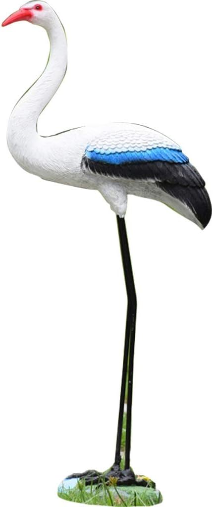 Garden Statue Animal Sculpture Outdoor Decor Gift Outdoor Statues Outdoor Garden Simulation Animal Sculpture Figurine Crane Statue Garden Courtyard Animal Decoration(27 * 9 * 60cm)