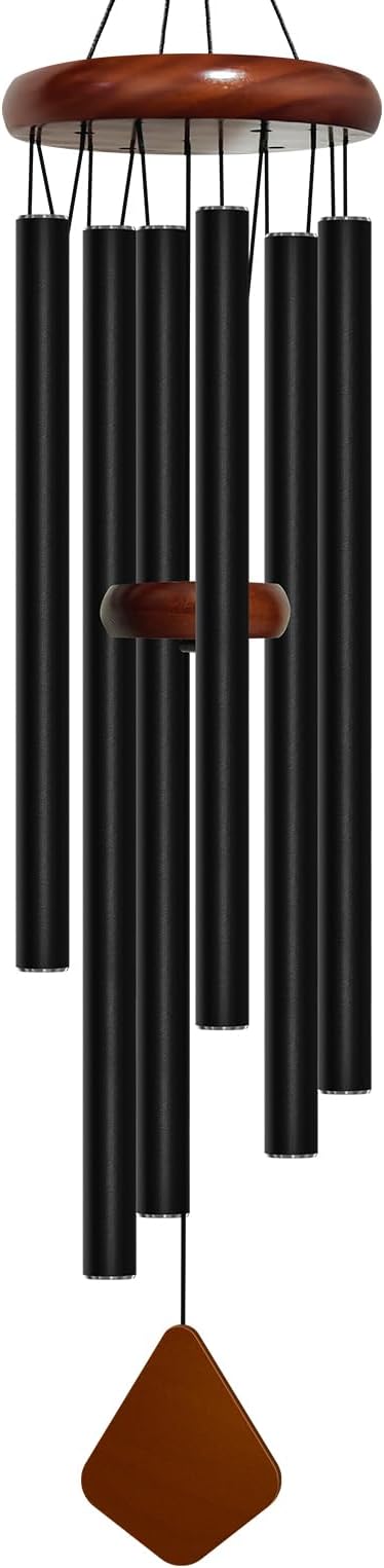 Bursvik 42'' Wind Chimes for Outside Deep Tone, Large Wind Chime, 6 Heavy Duty Tubes Metal Extra Large Wind Chimes Outdoor, Decoration for Garden, Patio, Yard, Gifts for Mother's Day(Rhombus)