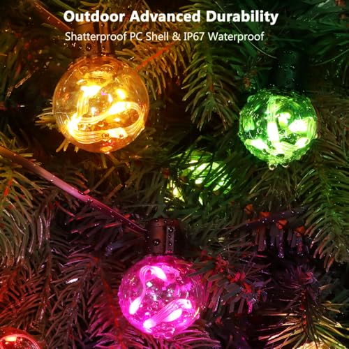 Outdoor String Lights - 22ft USB 20 Color Changing LED