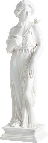 Giantex 31.5" Greek Goddess Statue with Bird, Roman Style Outdoor Garden Statue, Mythology Sculpture with Antique Finish, Weather-Resistant Magnesium Oxide Yard Decor for Patio, Lawn, Courtyard