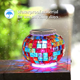 Color Changing Solar Mosaic Table Lamp - Waterproof Outdoor