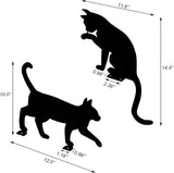 Metal Cat Fence Decorations, Unique Cat Gifts for Women/Men, Black Cats Silhouettes Garden Art, Yard Decor, Outside, Patio, Outdoor Decor, Kitty Yard Art Outdoor Garden Decorations