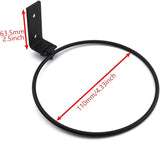 Aifeier ET Wall Mounted Metal Plant Holder Foldable Hanging Bracket Ring Flower Pot Bracket Plant Hanger, 11CM/ 4.33 Inch, Black, 2 Pack