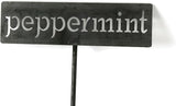 Classic Metal Garden Markers 19 Inches Tall (peppermint, Raw, Unfinished Steel (will rust with time))