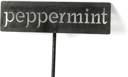 Classic Metal Garden Markers 19 Inches Tall (peppermint, Raw, Unfinished Steel (will rust with time))