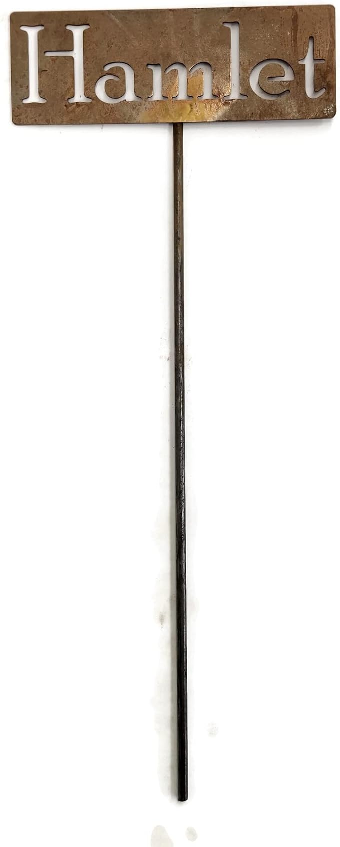 Classic Metal Garden Markers Clearance Items 20 to 33 Inches Tall (Hamlet 20", Naturally Rusted)