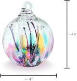 Luke Adams Handmade Glass Gazing Balls for Garden – Hand Blown Glass Gazing Ball for Yard Décor – Decorative Garden Globe (Wildflower)