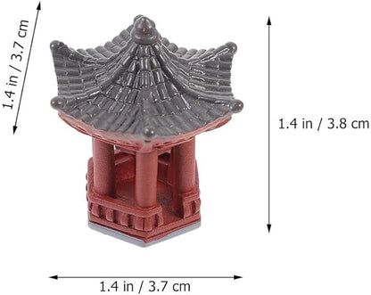 FOMIYES Mini Pagoda Statues 6pcs Japanese Temple Style Resin Desk & Garden Decor