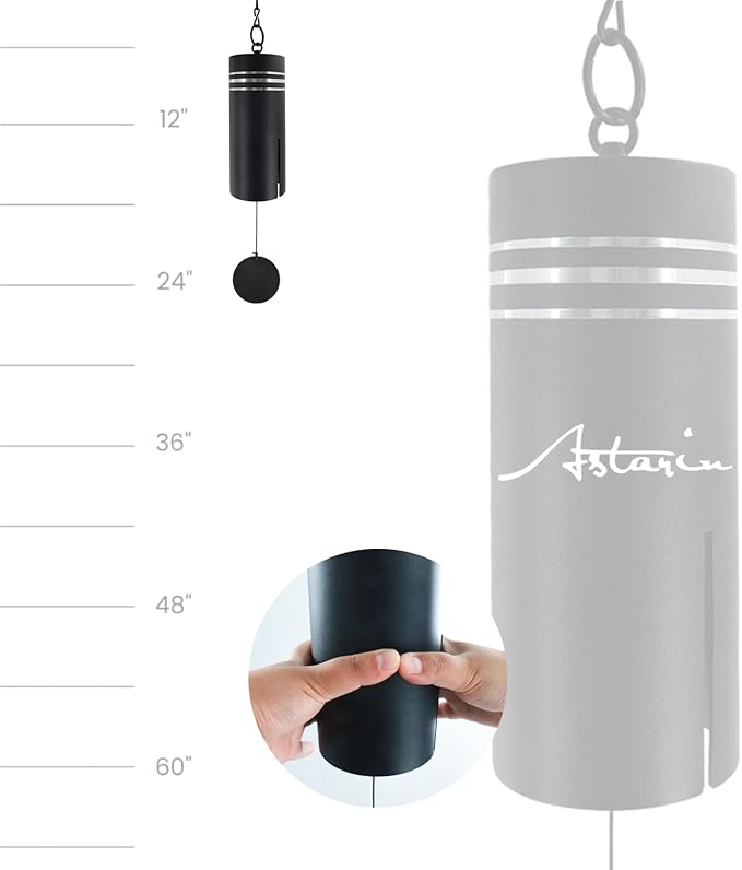 ASTARIN Wind Chimes Deep Tone Heroic Windbell Deep Resonance Serenity Bell Outdoor Decor for Patio,Yard,Porch,Garden