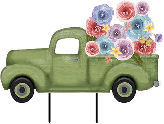 Briarwood Lane Happy Spring Pickup Truck Metal Art