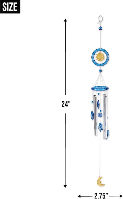 Gifts & Decor Celestial Acrylic Hanging Outdoor Wind Chime