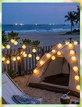 White Lantern String Lights - 8.5Ft, 10 Lanterns, Plug-In