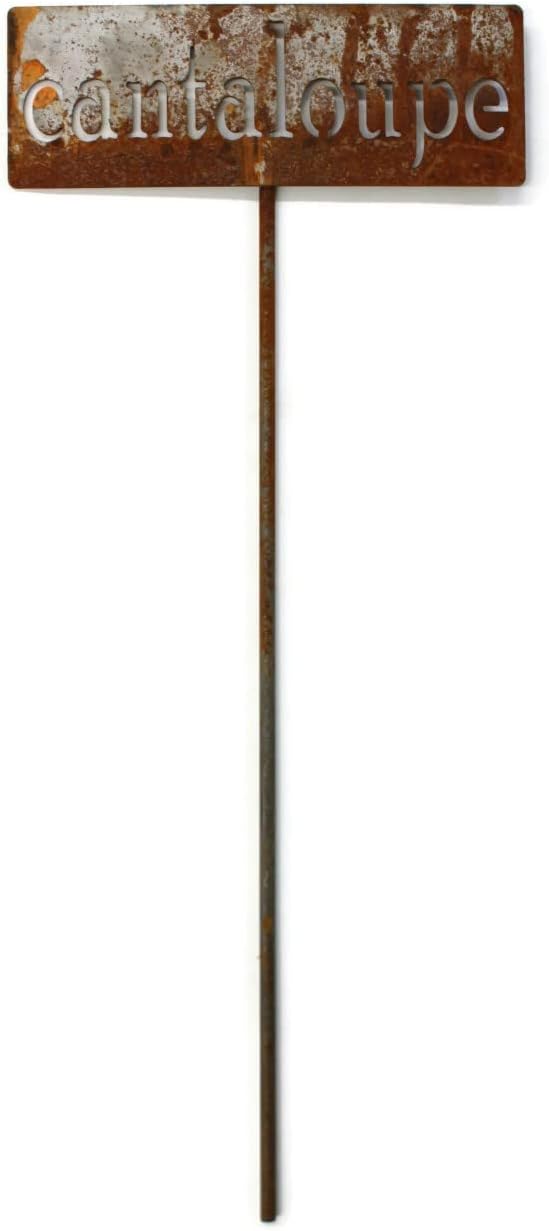 Classic Metal Garden Markers 19 Inches Tall (cantaloupe, Naturally Rusted)