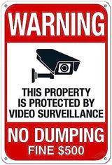 Eletina Metal Warning Sign, Retro Style, 8x12 Inch, Color: Tin