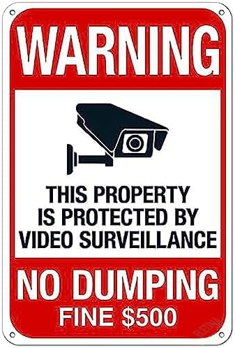 Eletina Metal Warning Sign, Retro Style, 8x12 Inch, Color: Tin