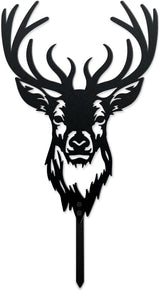 WADORN Deer Metal Decorative Garden Stakes, Elk Deer Garden Outdoor Statues Silhouette Wild Animal Stakes Outdoor Deer Stakes Metal Animal Garden Statues for Lawn Ornaments Yard Patio Garden Decor