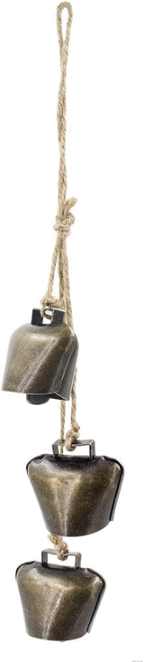 Decorative Metal Cowbells Wall Hanging – Rustic Farmhouse Door Chime for Holiday, Wedding, or Everyday Home Accent