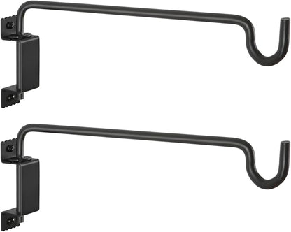 AILIN YELOKIE 16" 360° Swivel Plant Hange - Heavy Duty Solid Steel Wall Hook, 12-Directional Adjustable for Bird Feeders, Outdoor/Indoor Plants, Garden & Patio, Rust-Resistant Black