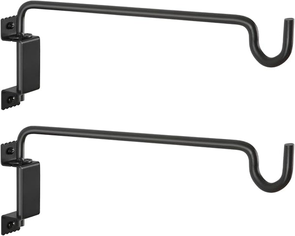 AILIN YELOKIE 16" 360° Swivel Plant Hange - Heavy Duty Solid Steel Wall Hook, 12-Directional Adjustable for Bird Feeders, Outdoor/Indoor Plants, Garden & Patio, Rust-Resistant Black