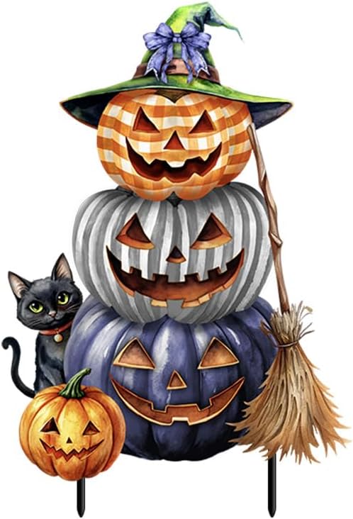 Briarwood Lane Halloween Pumpkin Stack Metal Art