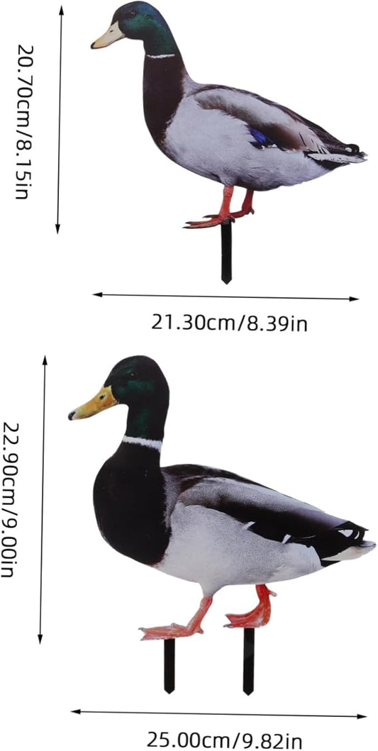 Garden Stake Decoration Ground Insert Lifelike Acrylic Stakes 6pcs Duck for Backyard