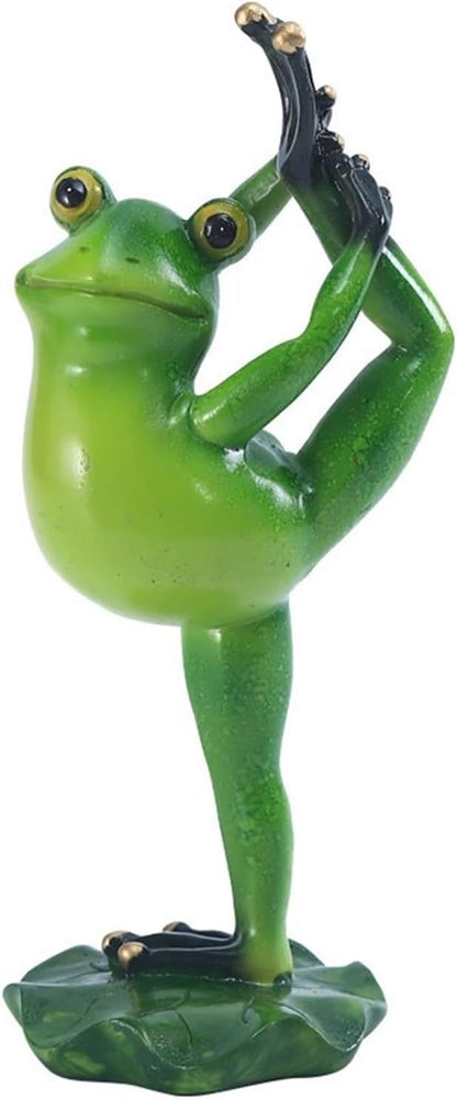 Garden Decor Frog Statue Outdoor Garden Sculptures for Yard Lawn Resin Animal Figurines Yoga Art Gardening Gifts(Dancing)