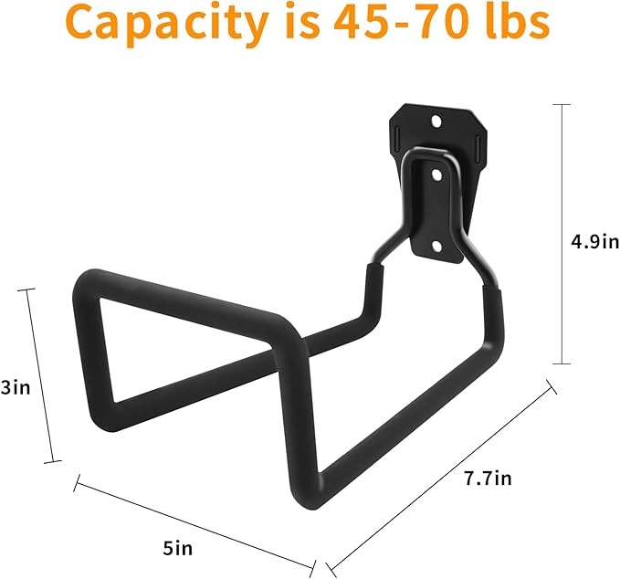 Heavy Duty wall Hooks, Garage Tool Hooks, Bicycle wall Hangers, Garden Tool Hooks, Hose Hooks, Suitable for Hanging Gardening Tools, ladders, Hoses, Bicycles, and Other Items(1 Black)