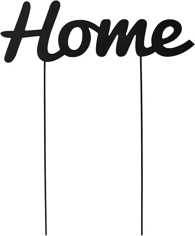 Metal Letters Garden Stakes Yard Art Word Sign Lawn Decoration Indoor Outdoor Plant Pot Decor Decorative Stick for Patio Pathway Flower Bed (home)