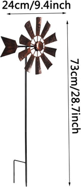 BinaryABC Outdoor Yard Windmill Metal Wind Spinner,Wind Sculptures Spinners Yard Decor Pinwheel,for Garden Yard Lawn Patio Decoration