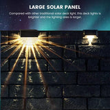 Solar Deck Lights - 6 Pack Waterproof Stair Lights
