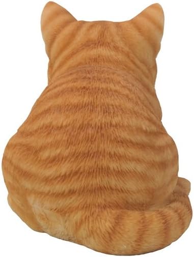 Hi-Line Gift Ltd Tabby Sleeping Cat Statue, Orange