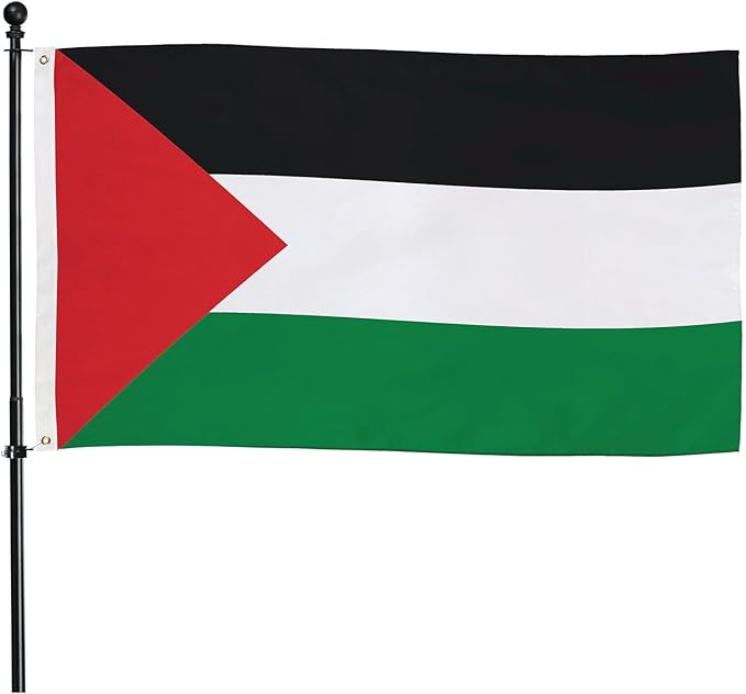 Evergreen Palestine Flag 3x5 flag Outdoor Double Sided, Nation Flags for Outside with Grommets, Palestinian Flag 3-Ply Banners for Garden Patio, Indoor Wall Decor for Room, Works with Standard Estate Flag Poles