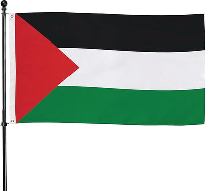 Evergreen Palestine Flag 3x5 flag Outdoor Double Sided, Nation Flags for Outside with Grommets, Palestinian Flag 3-Ply Banners for Garden Patio, Indoor Wall Decor for Room, Works with Standard Estate Flag Poles