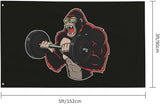 Gorilla Flag Outdoor Heavy Duty Gym Banner Double Sided 3x5 Ft Fitness Workout Flags with Brass Grommets for Room Decor, Bedroom, Garden, House Decoration