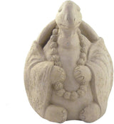 Modern Artisans Meditating Turtle - Cast Stone Garden Sculpture : Large Size, Antique Stone Finish