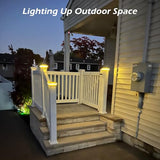 Solar Post Cap Lights 12-Pack - 4x4/5x5/6x6 Warm & Cool White