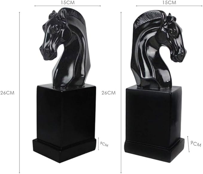 Garden Ornaments Decor Statue Outdoor,Abstract Unique Statue Sculpture Creative Statues and Sculptures Outdoor Decor for Garden,2 PCS Vintage Horse Head Book Stand Statues Resin Modern