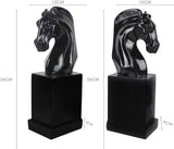 Garden Ornaments Decor Statue Outdoor,Abstract Unique Statue Sculpture Creative Statues and Sculptures Outdoor Decor for Garden,2 PCS Vintage Horse Head Book Stand Statues Resin Modern
