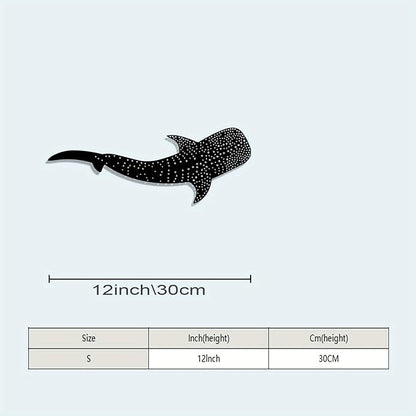 WPCJREU Whale Shark Metal Wall Art, Ocean Statue Mural, Indoor/Outdoor Decor for Living Room, Patio & Garden, for Marine Lovers - Durable Shark-Themed Wall Art(30cm/11.81in)