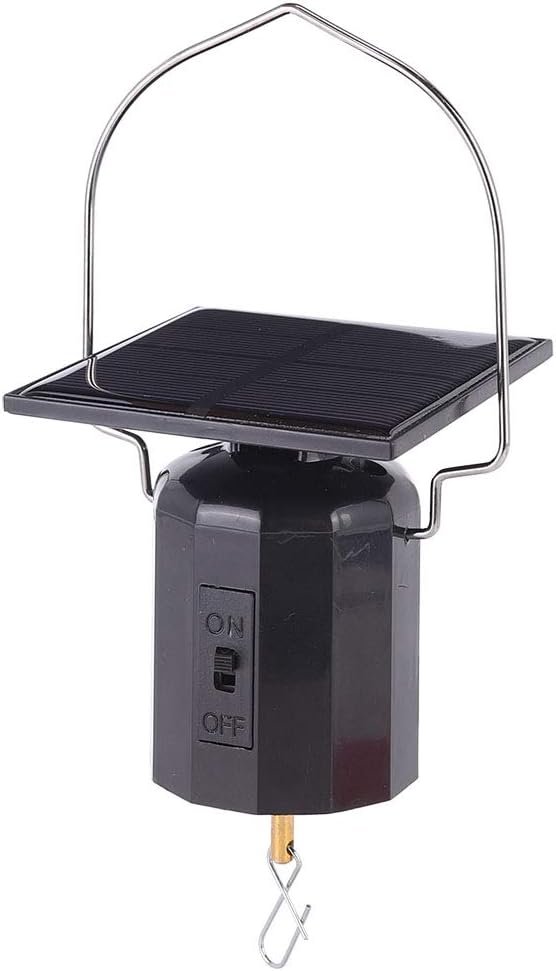 Solar Powered Wind Spinner Motor, Solar Powered Wind Chime Ornament Hanging Rotating Motor for Hanging Display Garden Yard Patio Lawn Outdoo