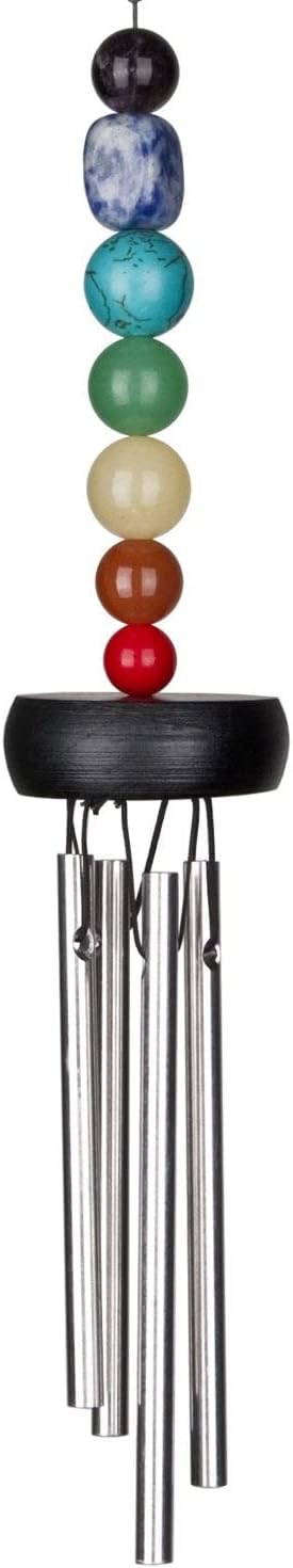 Woodstock Chimes Signature Collection, Woodstock Pocket Chakra Chime, 11'' Eastern Energies Wind Chimes for Outdoor, Patio, Home or Garden Décor (PC7)