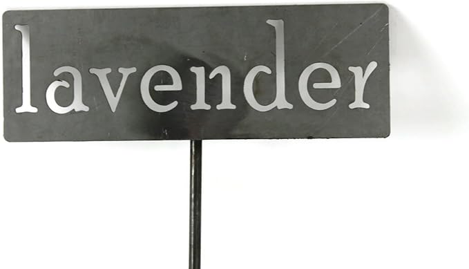 Classic Metal Garden Markers 19 Inches Tall (lavender, Raw, Unfinished Steel (will rust with time))