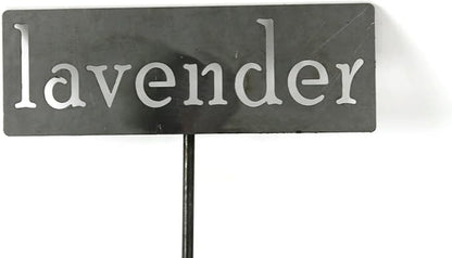 Classic Metal Garden Markers 19 Inches Tall (lavender, Raw, Unfinished Steel (will rust with time))