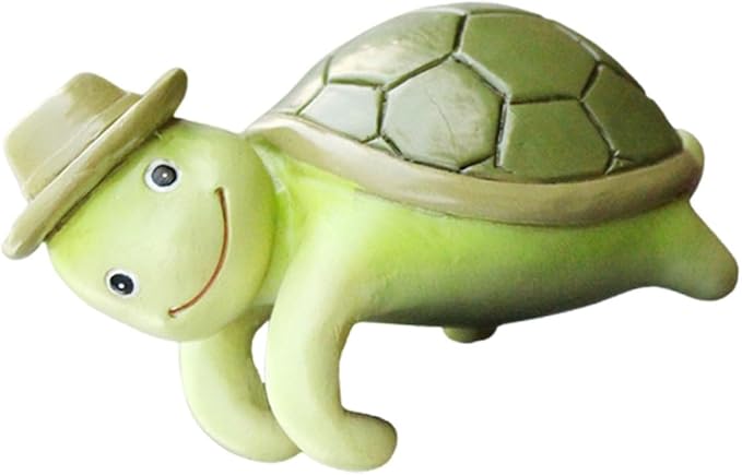 ERINGOGO Resin Turtle Plant Decoration Cute Climbing Tortoise Ornament for Outdoor Plants Weather-Resistant Garden Statue Charming Decor for and Flowers