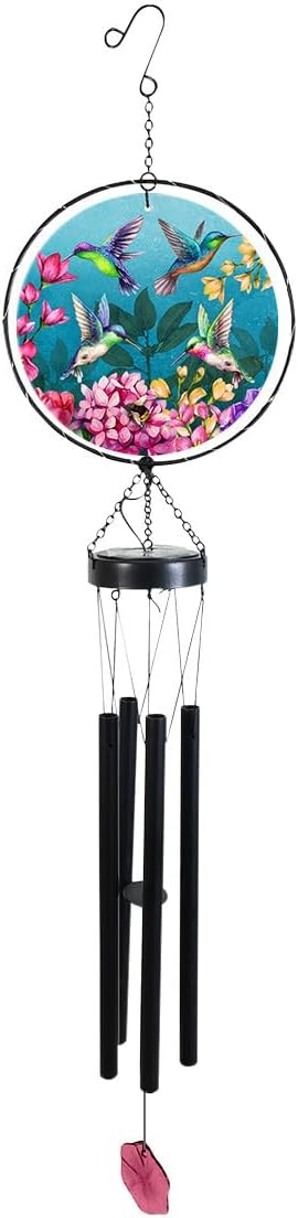 Briarwood Lane Springtime Hummingbirds Illuminated Wind Chime