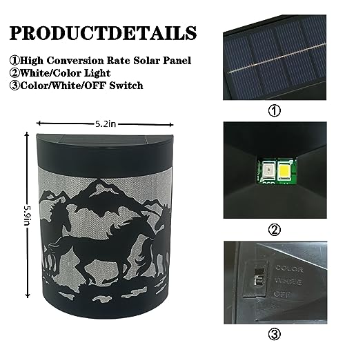 Horse Solar Wall Lights - 2 Pack