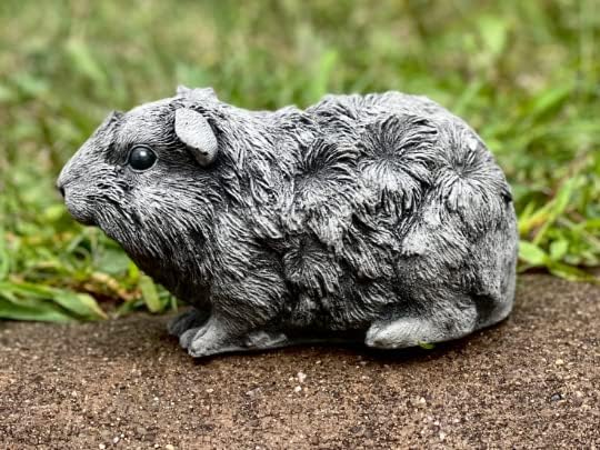 Guinea Pig Figure Garden Statue Concrete Backayard Decor Guinea Pig Statue Backyard Farm Animal Outdoor Sculpture